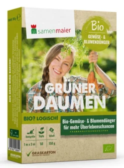 Gemüse- Und Blumendünger Grüner Daumen 150 G | Bio-Gründünger Von Samen Maier