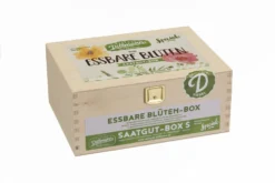 Essbare Blüten Saatgut - Box S (Holzbox) | Blumensamen-Sets Von Saatgut Dillmann