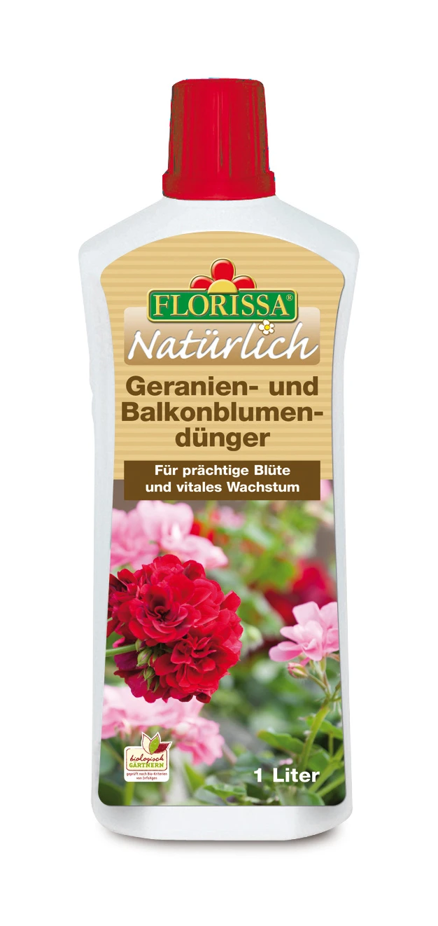 Geranien- Und Balkonblumendünger (1 L) | BIO Dünger Von Florissa 2 Geranien- Und Balkonblumendünger (1 L) | BIO Dünger Von Florissa – Bild 2