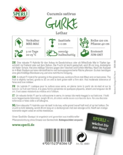 Gurke Lothar F1-Hybride | Gurkensamen Von Sperli