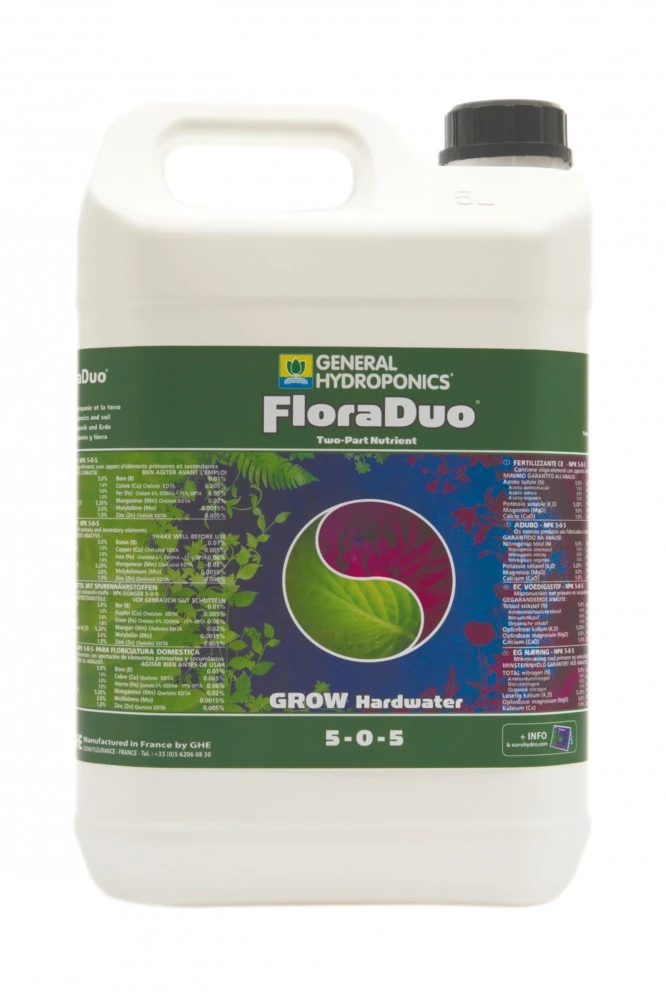 GHE FloraDuo Grow HW 5 L | Wachstumsdünger 1 GHE FloraDuo Grow HW 5 L | Wachstumsdünger
